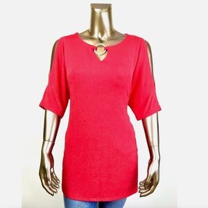 *NWT CLOSING SALE - CHICO'S $89 COLD-SHOULDER TUNIC SIZE 0 (S/M)
